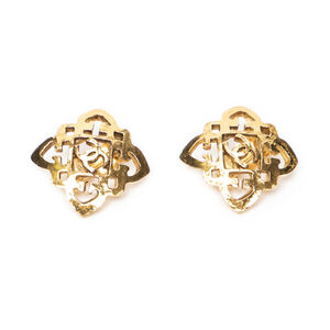 Chanel CC Square Clip On Earrings